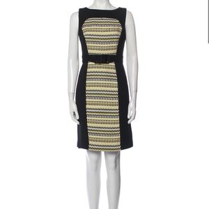 Milly Stripped Knee-Length Sheath Dress - Size 2